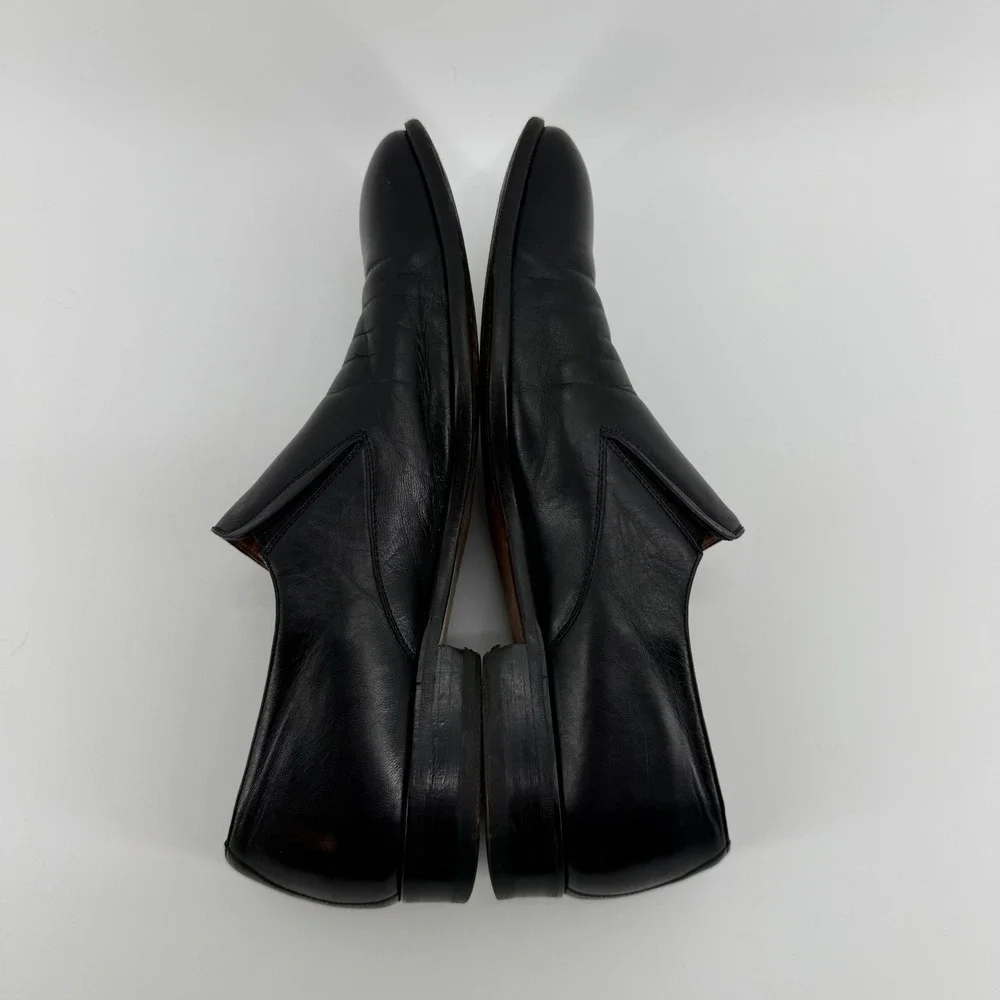 Magnanni Mens Black Leather Slip On Loafers Made in Spain US  display picture 2